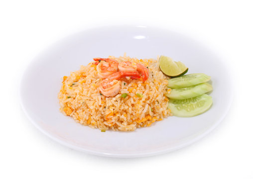 Fried rice thai food,Shrimp fried rice.