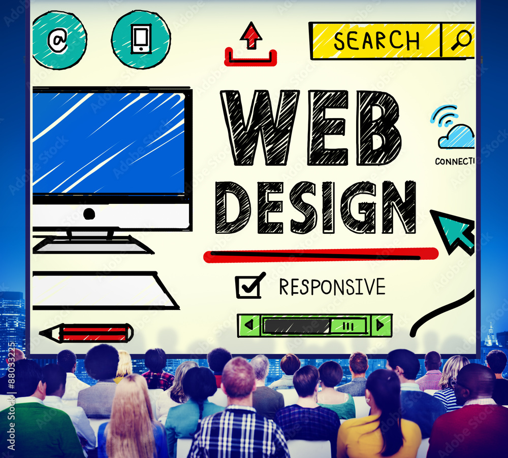 Poster web design development style ideas interface concept