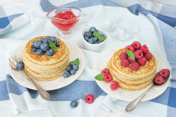 Pancakes with berries