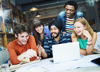 Designer Teamwork Brainstorming Planning Interior Concept