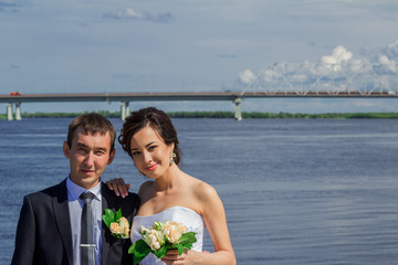 Portrait of the bride and groom