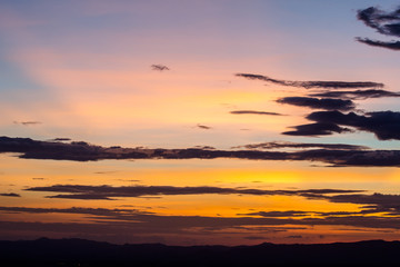 Fototapeta na wymiar Sky with cloud at sunset background