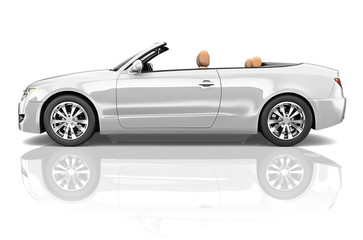 Car Convertible Transportation 3D Illustration Concept