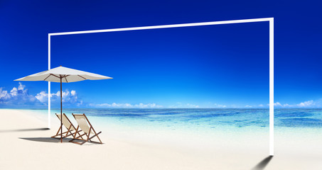 Travel Beach Summer Landscape Pacific Ocean Concept