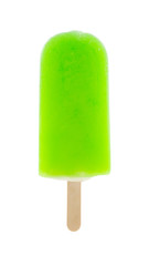 Lime popsicle isolated on white background