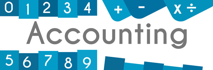 Fototapeta premium Accounting Blue Abstract Shapes 