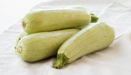 zucchini on white background