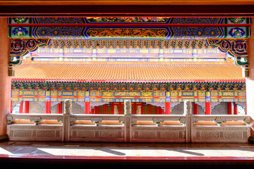 The Chinese temple in thailand 
this is view from a thousand buddha hall/look like forbidden...