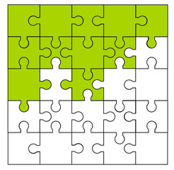 puzzle Zeichnung grün weiß