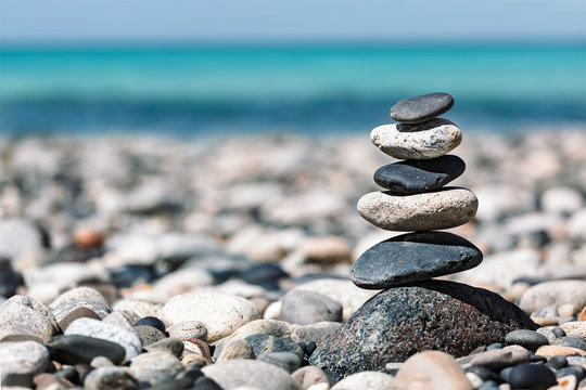 Zen Balanced Stones Stack