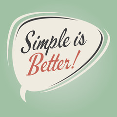 simple is better retro speech bubble