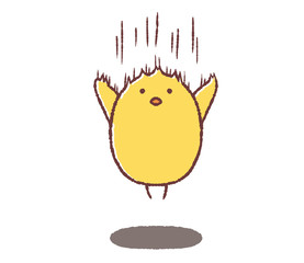 落ちるヒヨコ