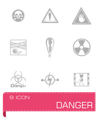 Vector Danger icon set