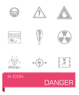 Vector Danger icon set