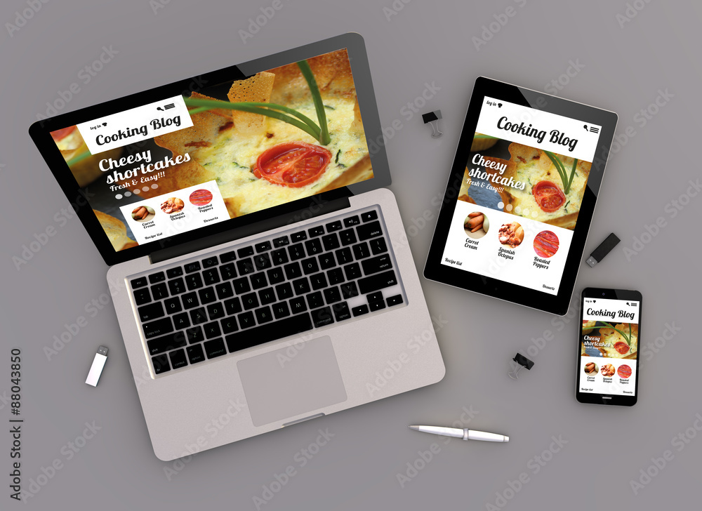 Canvas Prints responsive design cooking blog zenith view