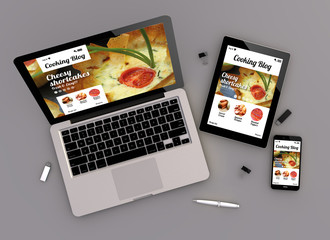 responsive design cooking blog zenith view