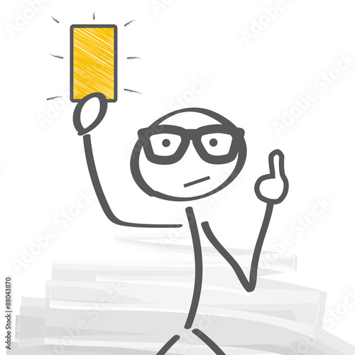 "Gelbe Karte zeigen - Verwarnung" Stock image and royalty-free vector