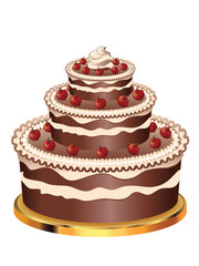 Decorated Chocolate Cake
