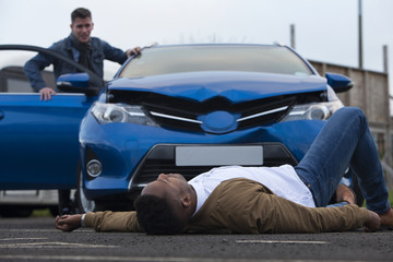 Scene of a car crash © dglimages