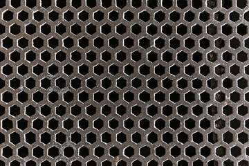Steel grating covering sewer