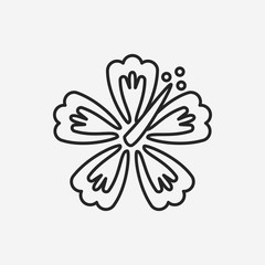 flower line icon
