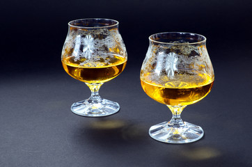 Two glasses of cognac