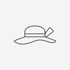 Sun hat line icon