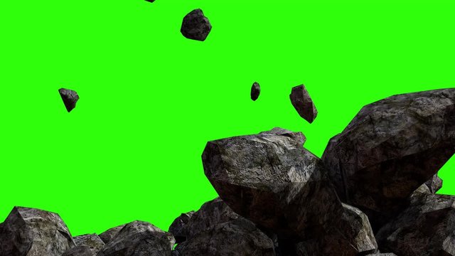 éboulement rochers 3D pour FX