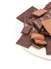 chocolate bar isolated on white 