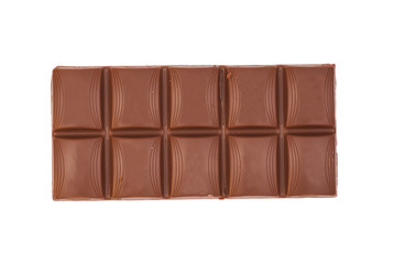 chocolate bar isolated on white 