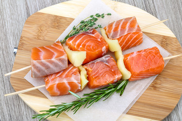 Salmon skewer