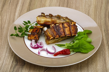 Roasted lamb ribs