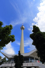 The TV Tower located on the Alexanderplatz in Berlin, Germany
