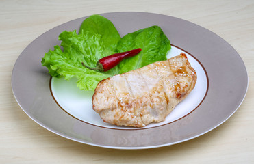 Grilled turkey steak