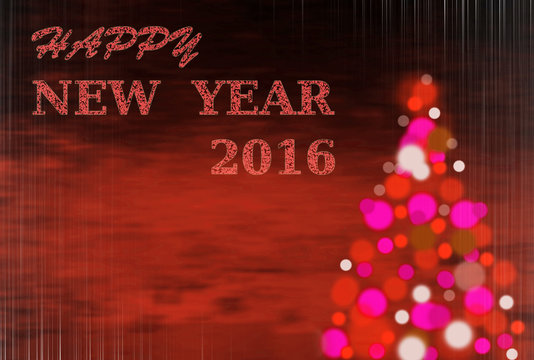 red christmas background with writing 2016