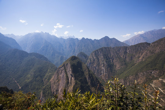 View from Waynapicchu to  Machu Picchu, Peruvian  Historical San