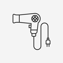 Hair dryer line icon