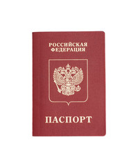Russian passport Isolated on white background