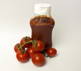 Ketchup isolated with tomato