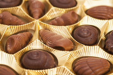 Box of Chocolate Candy isolated on white 