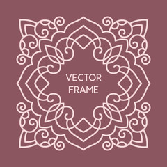 Vintage floral frame