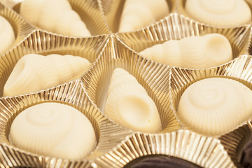 An assortment chocolates