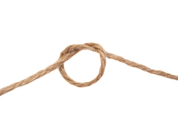Jute rope isolated on white background 