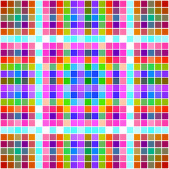 Colorful square pixel mosaic background. Vector illustration