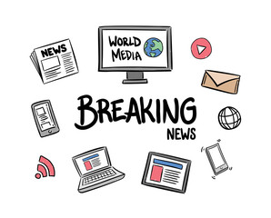 Breaking news concept vector