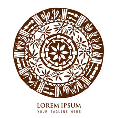 Ornamental round bamboo pattern