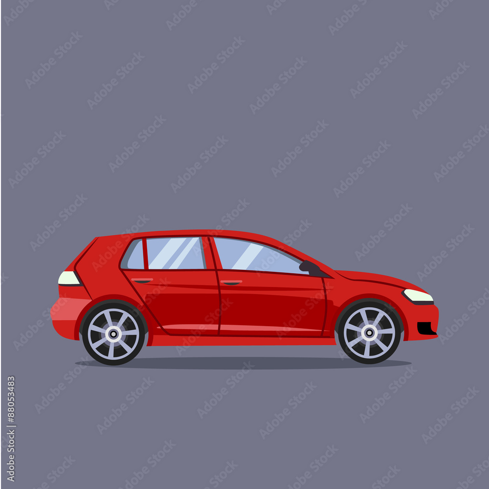 Wall mural vector red car