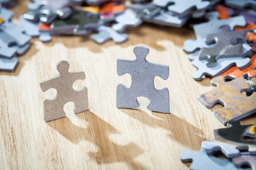 Two jigsaw puzzle pieces