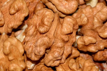 Ripe tasty useful walnuts for a healthy diet.