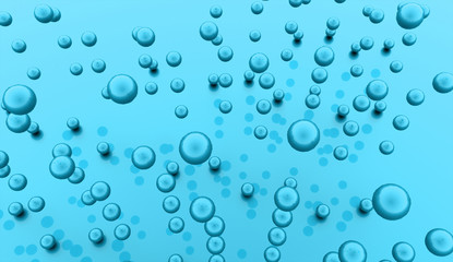  Blue abstract spheres background
